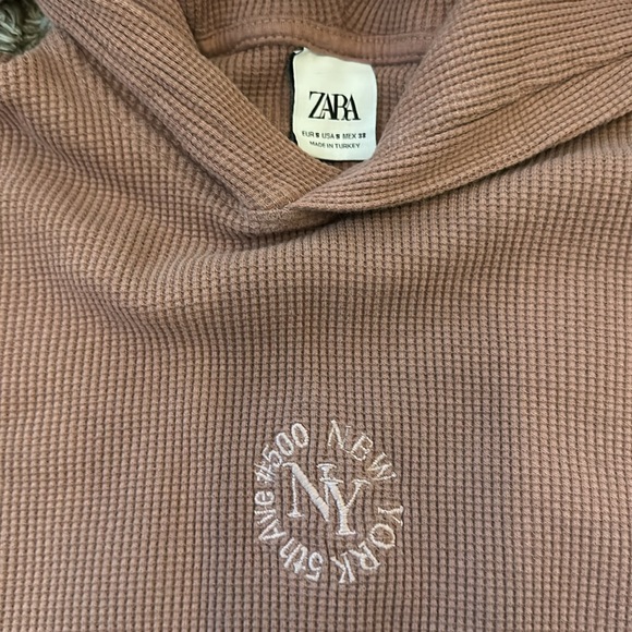 ZARA WOVEN KNITTED HOODIE - Picture 2 of 3